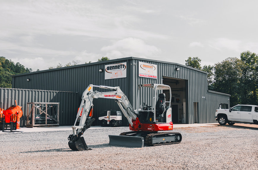 NEW BENNETT EQUIPMENT LOCATION IN HIAWASSEE, GA JOINS TAKEUCHI’S DEALER NETWORK